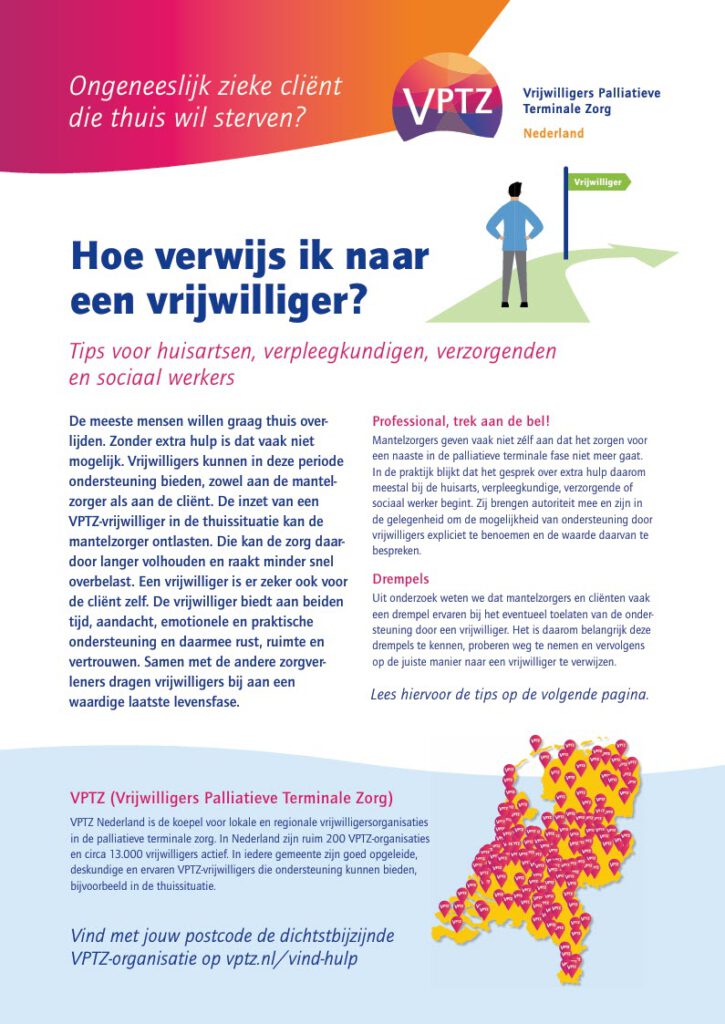 VPTZ-NL Algemeen Folder Zorg-Professionals - Hoe verwijs ik naar een vrijwilliger 2024